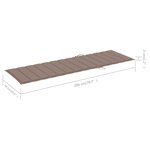 vidaXL Chaise longue de jardin avec coussin Bois d'acacia solide
