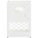 vidaXL Porte-parapluie avec stockage Blanc 28 x 12 x 41 cm Acier