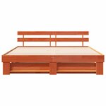 vidaXL Cadre de lit Marron 200 x 200 cm Bois massif en pin