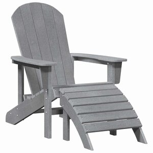 vidaXL Chaise Adirondack Gris clair HDPE