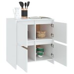 vidaXL Buffet Blanc 70x41x75 cm Bois d'ingénierie