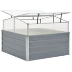 vidaXL Serre 100 x 100 x 85 cm Grise Acier galvanisé