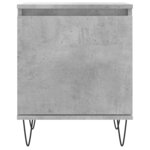 vidaXL Tables de chevet 2 Pièces gris béton 40x30x50 cm bois d'ingénierie