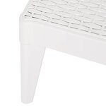 vidaXL Chaise longue blanc 186x60x29 cm PP