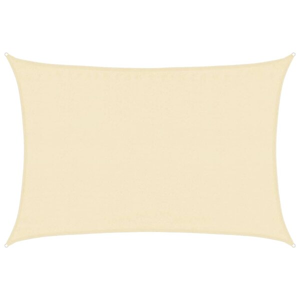 vidaXL Voile d'ombrage 160 g/m² Crème 3 5x4 5 m PEHD