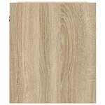 vidaXL Table de chevet murale chêne sonoma 38x34x40 cm