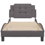 vidaXL Cadre de lit sans matelas Zadar gris 90x200 cm similicuir