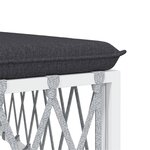 Salon de jardin meuble d'extérieur ensemble de mobilier 7 pièces avec coussins blanc acier 02_0017076