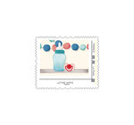 Collector 8 timbres - Naissance - Bébé est là - Lettre Verte