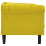 vidaXL Canapé à 2 places jaune velours