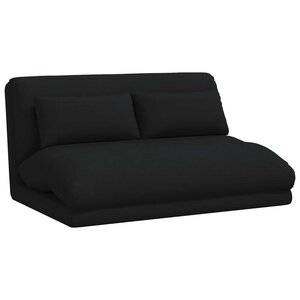 vidaXL Fauteuil de sol ajustable Noir Tissu