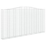 vidaXL Panier de gabions arqué 400x30x200/220 cm Fer galvanisé