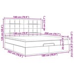 VidaXL Cadre de lit ottoman avec matelas gris foncé 180x200 cm tissu
