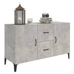vidaXL Buffet gris béton 100x36x60 cm bois d'ingénierie