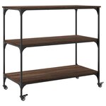 vidaXL Chariot de cuisine chêne marron 102x50x95 cm bois d'ingénierie