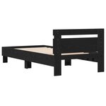 vidaXL Cadre de lit Chêne noir 90 x 200 cm Bois d'ingénierie