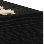 vidaXL Cadre de lit Chêne noir 90 x 200 cm Bois d'ingénierie