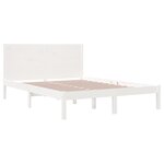 vidaXL Cadre de lit sans matelas blanc 140x190 cm bois de pin massif