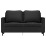 vidaXL Canapé à 2 places Noir 120 cm Similicuir