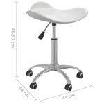Vidaxl chaises pivotantes à manger lot de 6 blanc similicuir