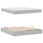 vidaXL Lit avec rangement et matelas Gris clair 180 x 200 cm Velours