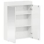 vidaXL Amoire de salle de bain avec miroir TULUM Blanc brillant