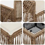 vidaXL Ensemble de canapé de jardin 7 Pièces Beige et blanc crème