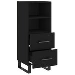 vidaXL Buffet Noir 34 5x34x90 cm Bois d'ingénierie