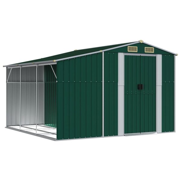 vidaXL Abri de jardin vert 277x279x179 cm acier galvanisé