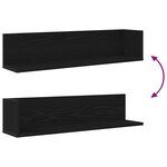 vidaXL Étagères murales 2 Pièces noir 75x16 5x16 5 cm bois d'ingénierie