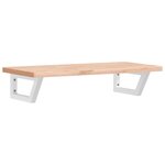 vidaXL Étagère de vasque murale acier et bois massif de hêtre