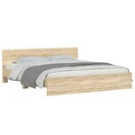 vidaXL Cadre de lit sans matelas chêne sonoma 160x200 cm