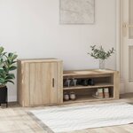 vidaXL Armoire à chaussures Chêne sonoma 130x35x54cm Bois d'ingénierie