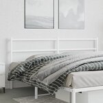 vidaXL Tête de lit métal blanc 180 cm