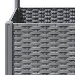 vidaXL Jardinière avec treillis gris clair 120x120x136cm polypropylène