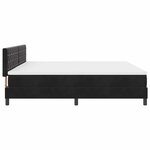 vidaXL Lit à ressorts avec matelas Noir 200 x 200 cm Velours