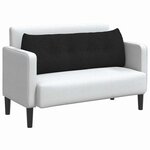 vidaXL Coussin de Dos Noir 140 x 24 x 50 cm tissu