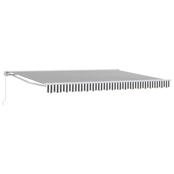 vidaXL Auvent rétractable manuel Anthracite et blanc 4 5 × 3 m