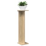 vidaXL Support de Plante 2 pc Chêne Sonoma 25 x 25 5 x 100 5 cm