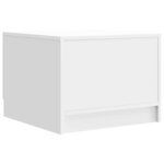vidaXL Table basse Blanc brillant 49 x 50 x 37 cm Bois d'ingénierie