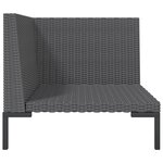 vidaXL Salon de jardin 8 Pièces avec coussins Résine tressée Gris foncé