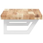 vidaXL Étagère de vasque murale acier et bois massif d'acacia