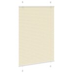 vidaXL Store plissé crème 95x100 cm largeur du tissu 94 4 cm polyester