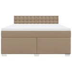 vidaXL Sommier à lattes de lit avec matelas Cappuccino 180x200 cm