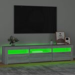 vidaXL Meuble TV avec lumières LED Sonoma gris 180x35x40 cm