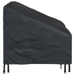vidaXL Housse de banc de jardin Noir 130 x 95 x 40 / 80 cm Tissu 600D