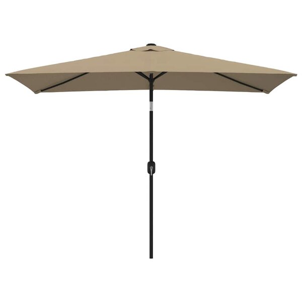 vidaXL Parasol d'extérieur avec mât en métal 300x200 cm taupe