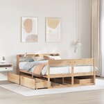 vidaXL Cadre de lit sans matelas 160x200 cm bois massif de pin