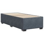 vidaXL Cadre de lit sans matelas gris foncé 100x200 cm velours