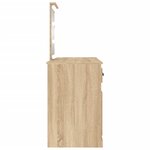 vidaXL Coiffeuse avec LED chêne sonoma 130x50x132 5 cm